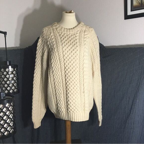 VtG Hand Knit by Cathie Suchodolski Wool Sweater Size Large/ XL - Picture 1 of 10
